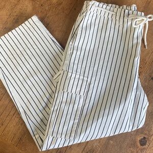 Future Collective Barrel Striped Cream and Black Pants